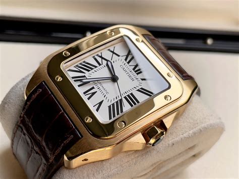 cartier santos 100 xl rose gold price|cartier santos 100 diamond bezel.